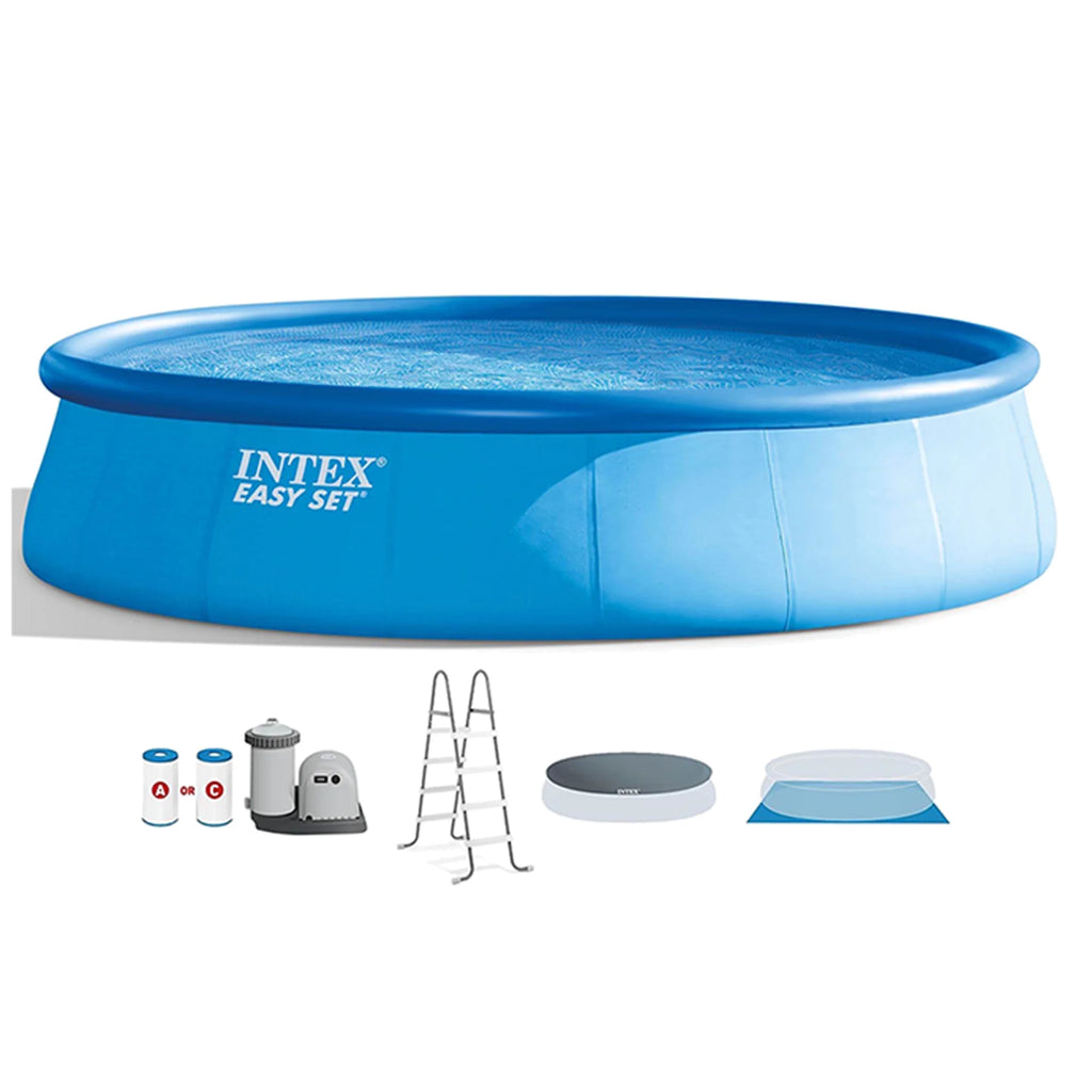 18'x48 Inflatable Pool with Pump, Ladder & Maintenance Kit O125