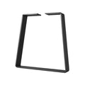 Flat Bar Table Leg and Bench Base Jet Black Satin U4698