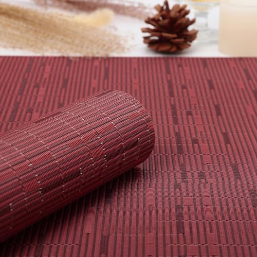 Vinyl Woven Washable Non-Slip Placemats Set of 8 U228