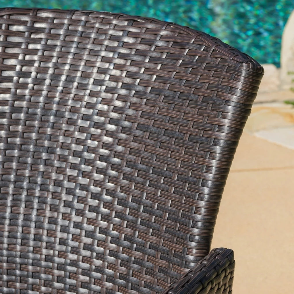 Multi-brown 7 Piece PE Wicker Outdoor Dining Set D1278