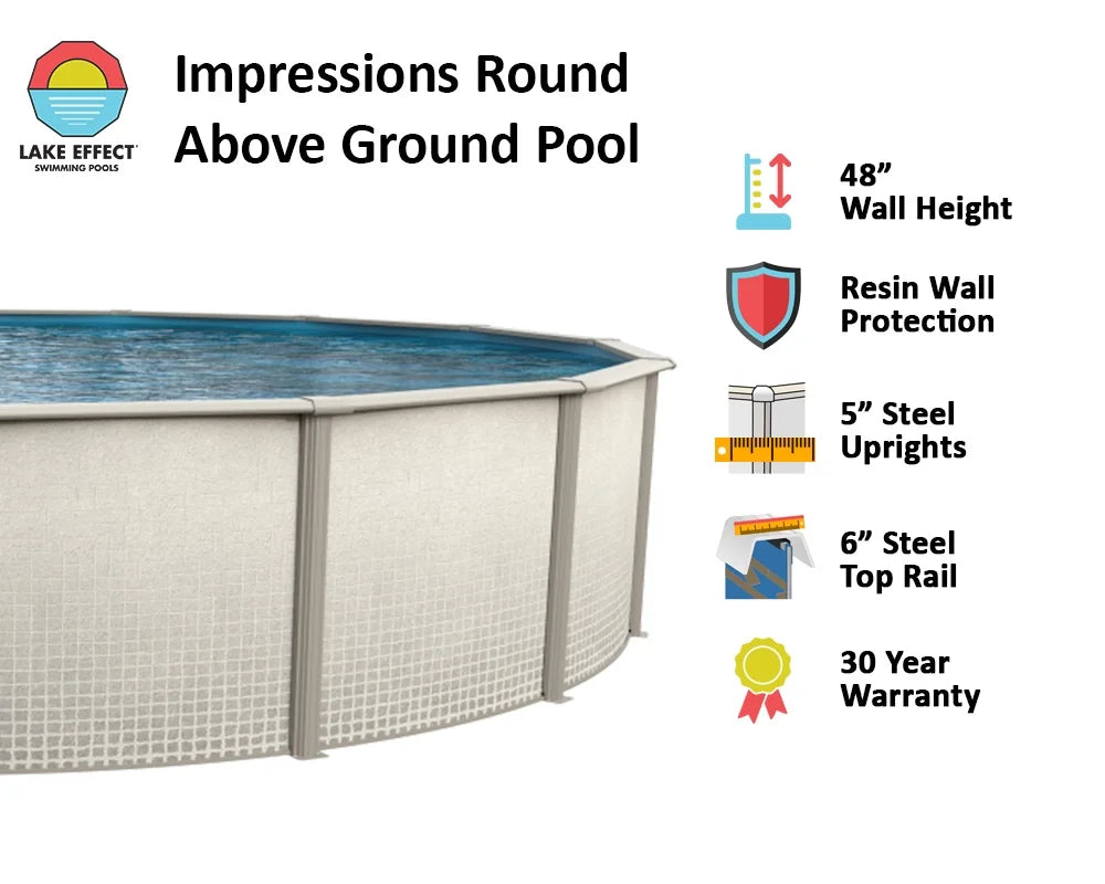 18' Round 48 Above Ground Swimming Pool Y7075