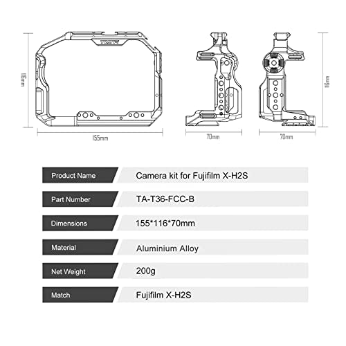 Full Camera Cage with NATO Rail, Rosette, Cold Shoe, and 1/4"-20 Threads Y81219
