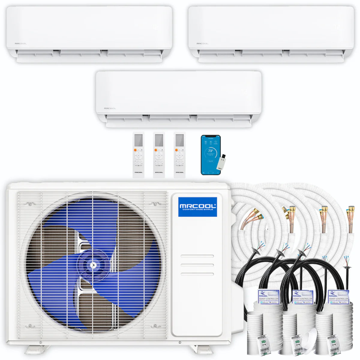 39,000 BTU 3 Zone Ductless Air Conditioner and Heat Pump H3281