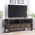 Mixed Metal and Wood Corner TV Stand R1082