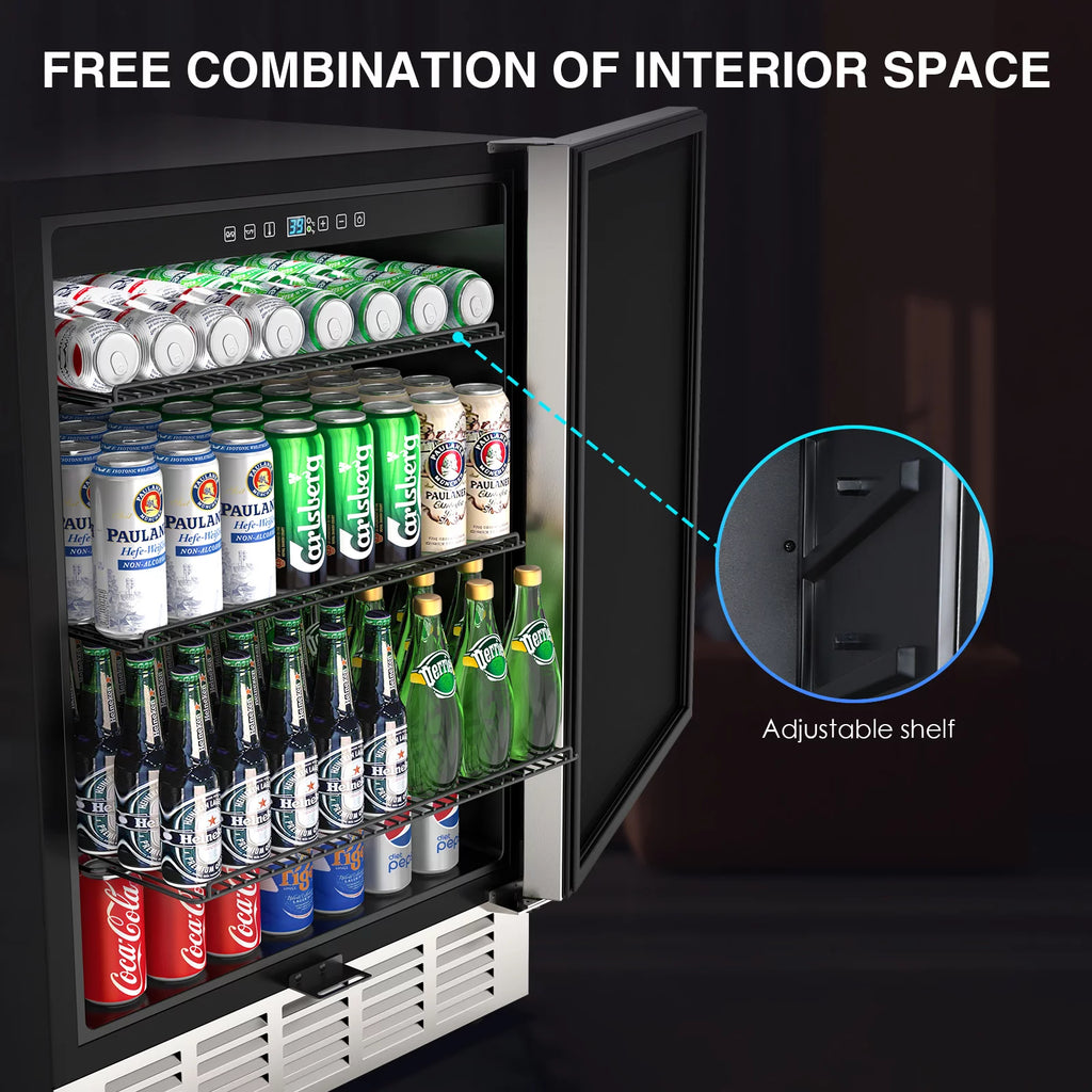24 Under Counter Double Drawer Refrigerator 5.12cu.ft F4059