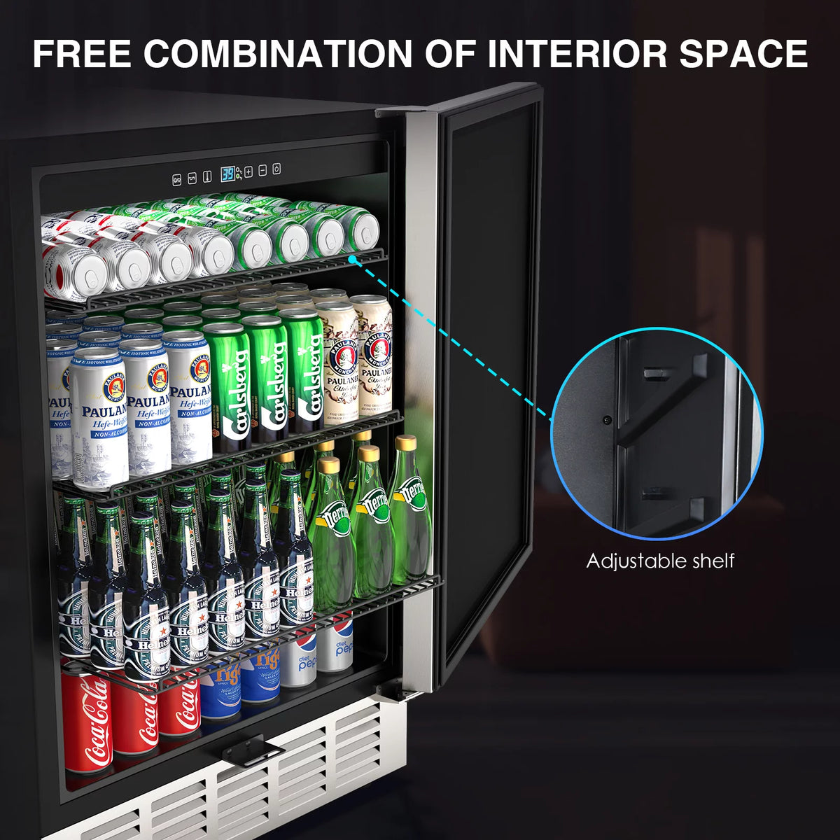 24 Under Counter Double Drawer Refrigerator 5.12cu.ft F4059