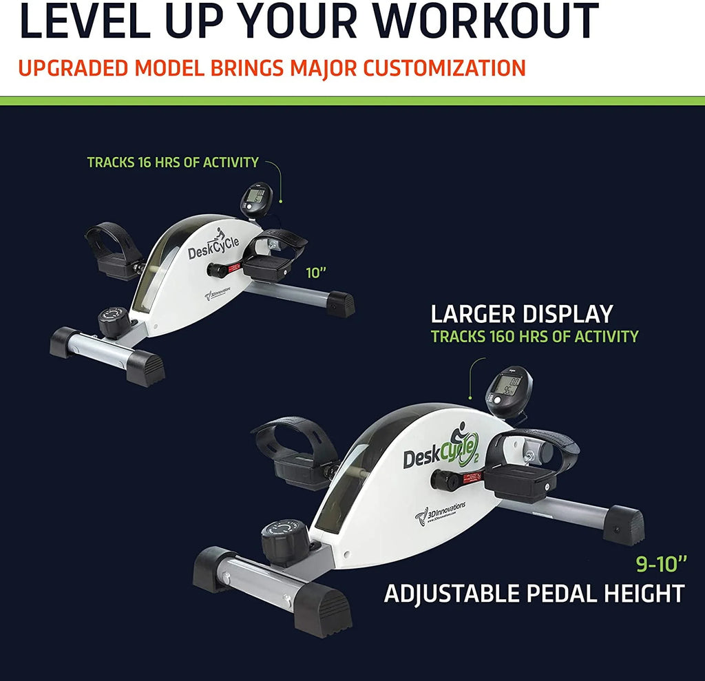 Under Desk Bike Pedal Exerciser with Adjustable Leg W485