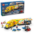 Yellow Delivery Truck Building Toy 3 Minifigures K62649