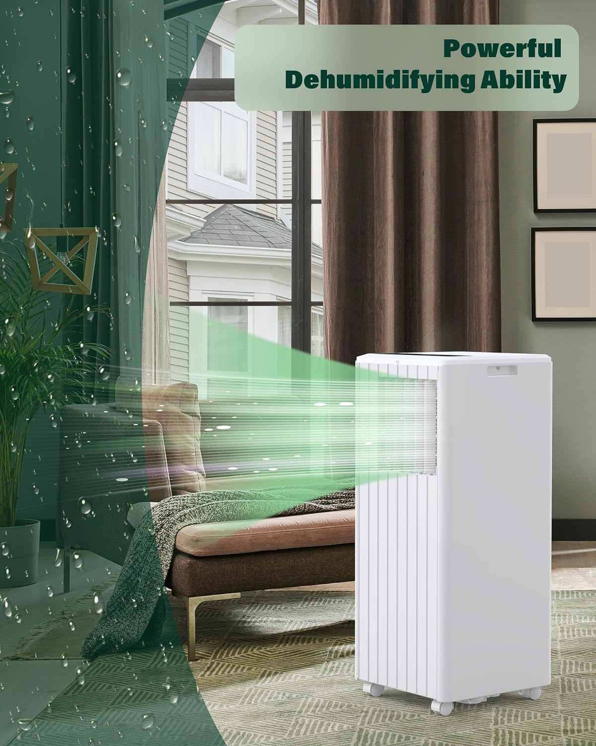 8000 BTU Portable Air Conditioner with Remote Control, White V1420