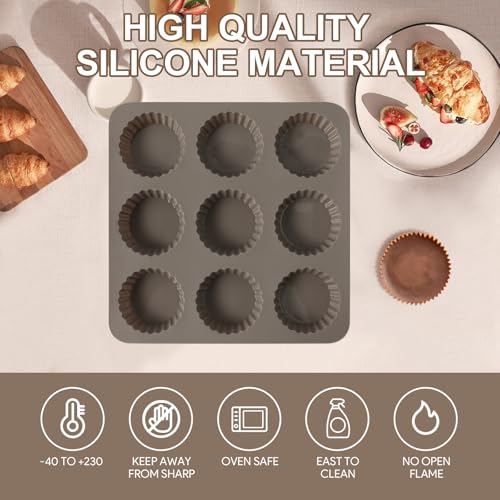 8 PCS 9 Cavity Non-stick Silicone Baking Mold C369