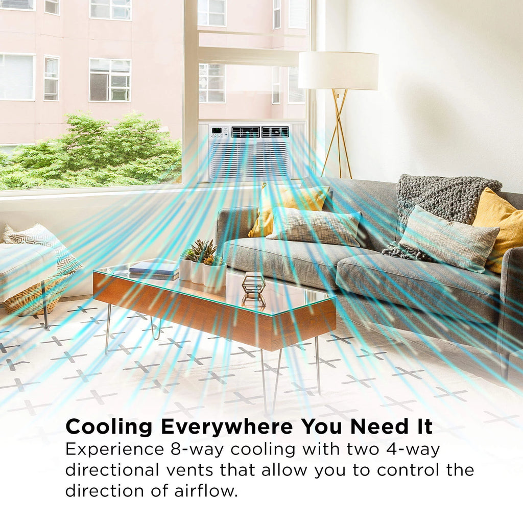 8000 BTU Smart Window Air Conditioner with Remote, White F7554