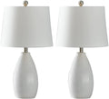 Table Lamps Set of 2 White Ceramic S475