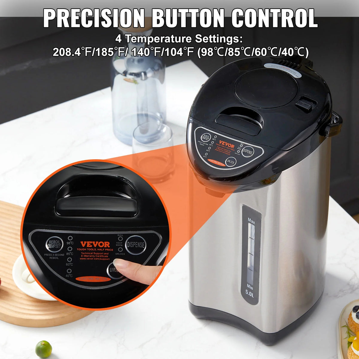 5L Electric Countertop Hot Water Dispenser D5948