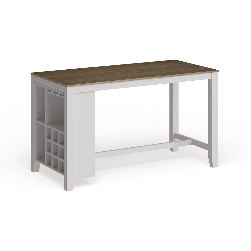 Rustic White 63 inch Kitchen Island F3591
