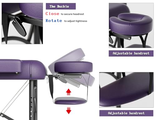 Portable 3 Fold Memory Foam Massage Table with Carrying Bag J377