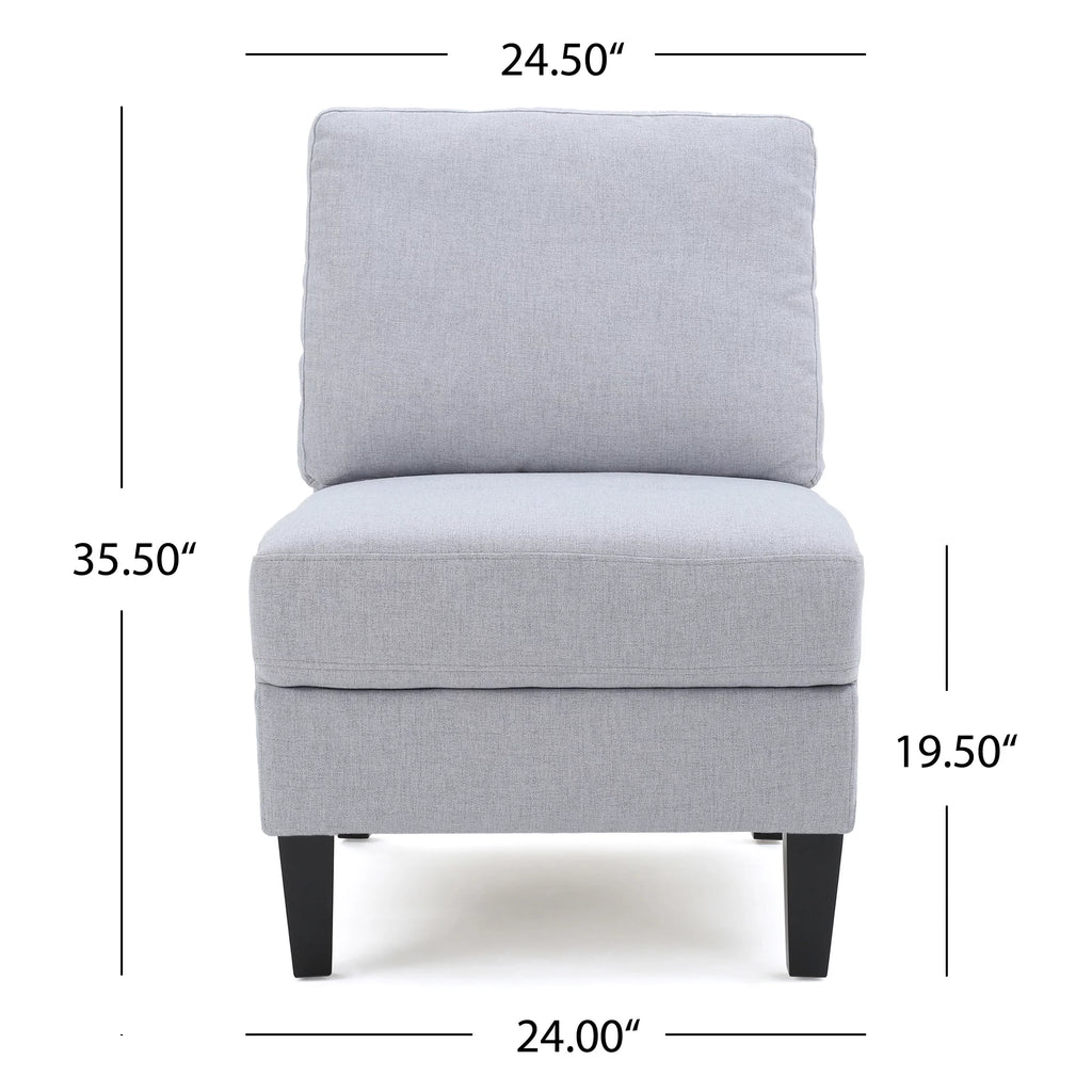 Light Gray Fabric 5 Seater Sectional Sofa with Storage Ottoman J17721