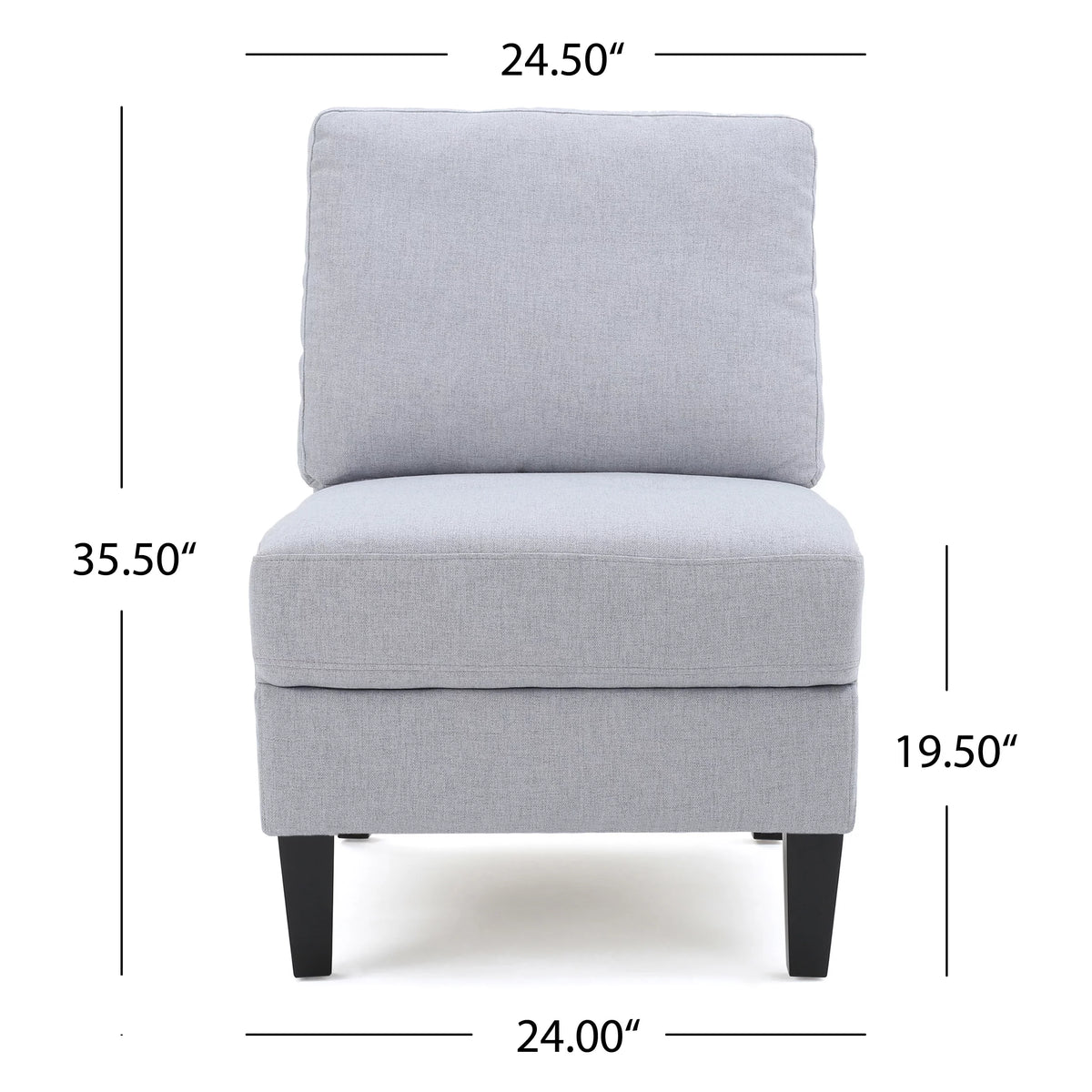 Light Gray Fabric 5 Seater Sectional Sofa with Storage Ottoman J17721