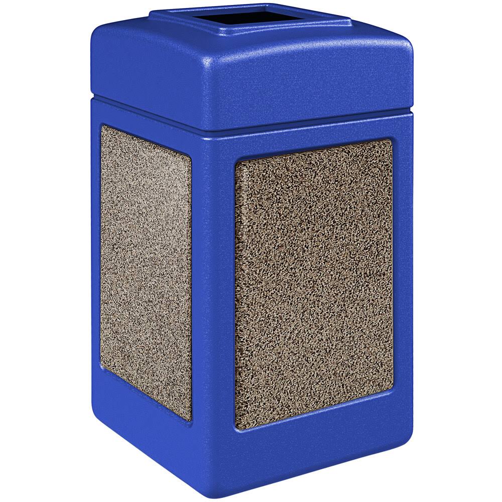 Blue 42-Gallon Square Waste Container X54129