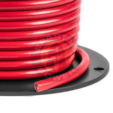 Red 1/0 AWG 100 ft Battery Cable with Reel H614