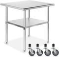 Stainless Steel Commercial Work Table with 4 Casters Q2933
