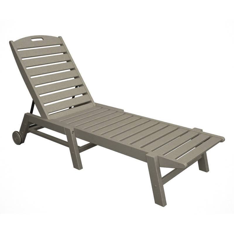 Black Stackable Wheeled Chaise W818052