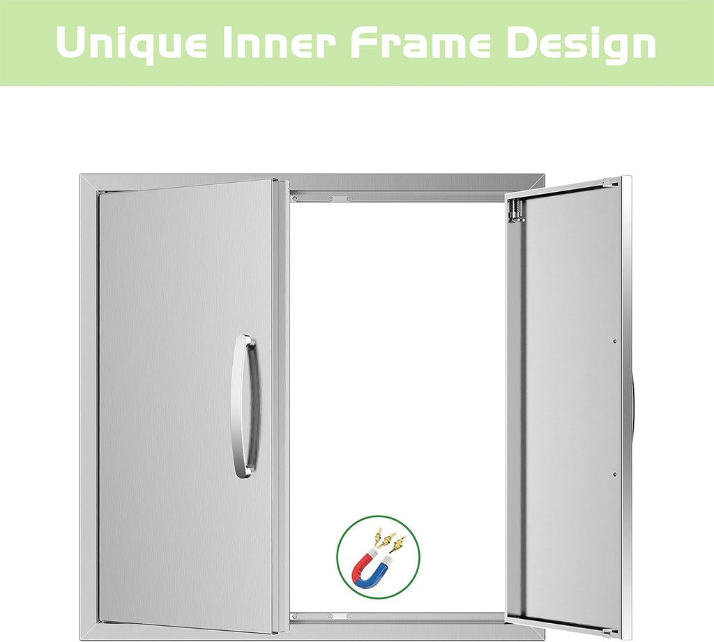 Stainless Steel 24''W x 24''H Outdoor Kitchen Doors H231926