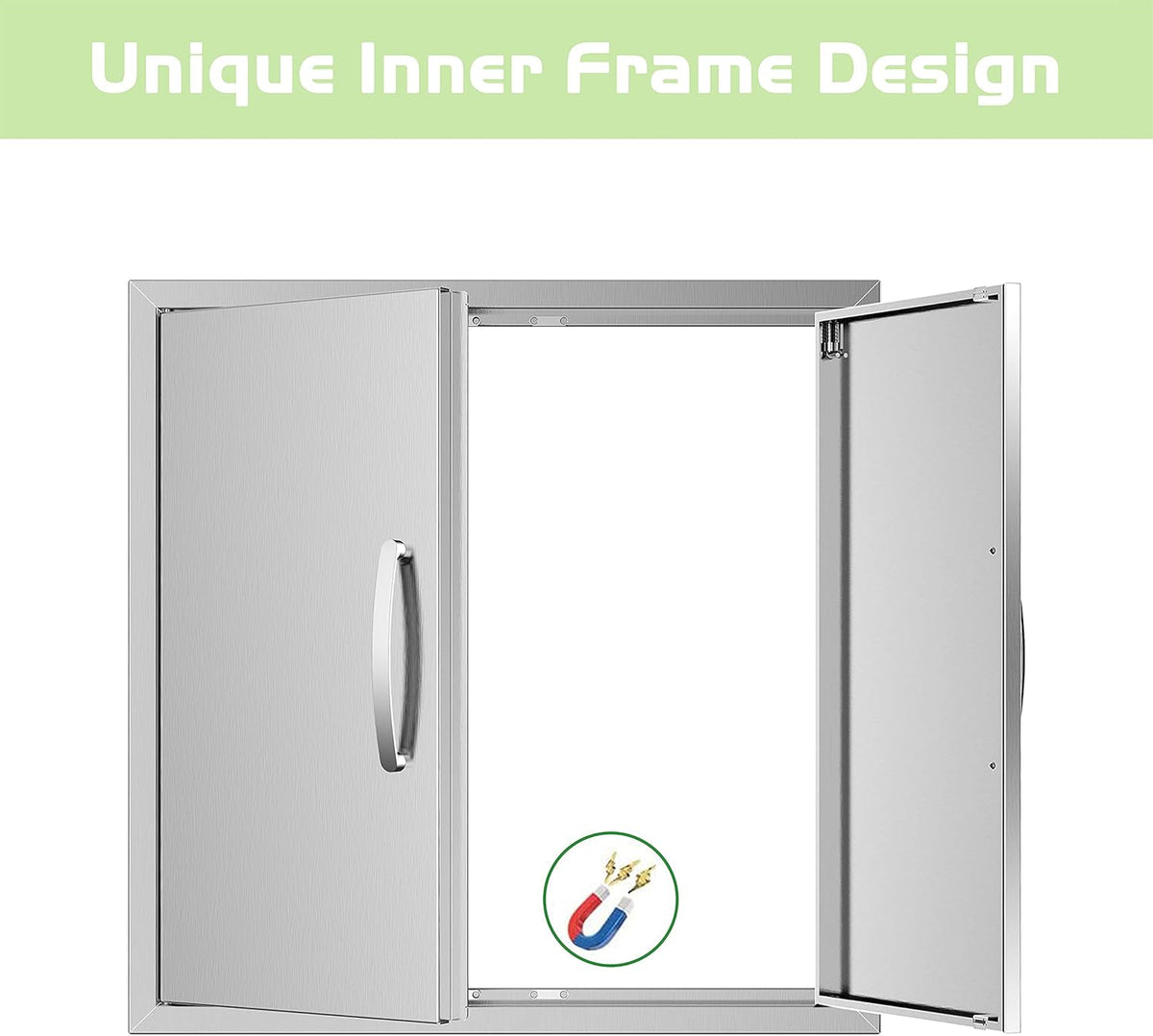 Stainless Steel 24''W x 24''H Outdoor Kitchen Doors H231926