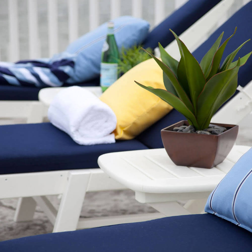 Black Stackable Wheeled Chaise W818052