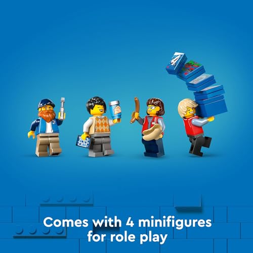 Yellow Delivery Truck Building Toy 3 Minifigures K62649