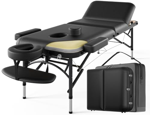 Portable 3 Fold Memory Foam Massage Table with Carrying Bag J377