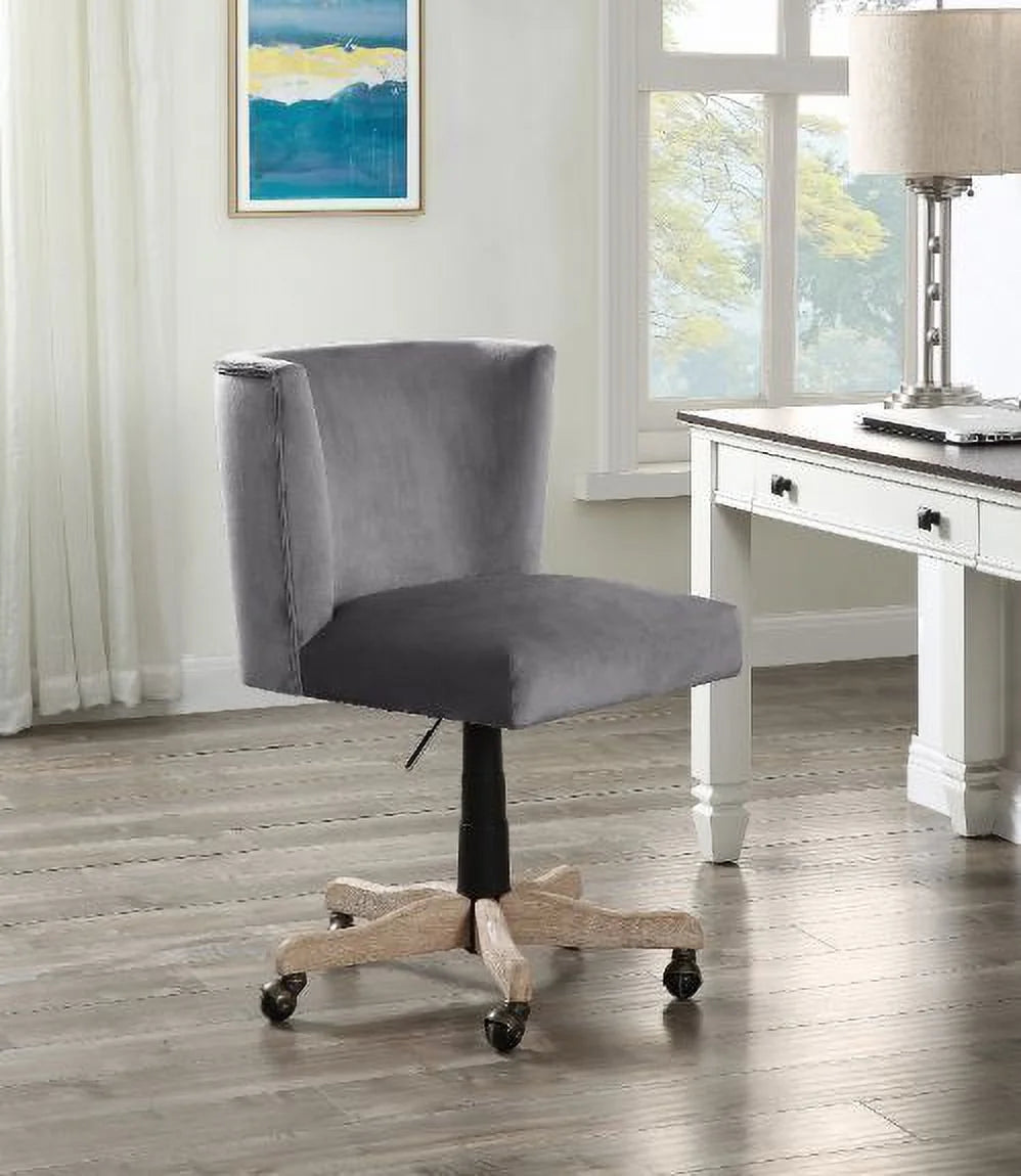Grey Velvet Office Chair H95177