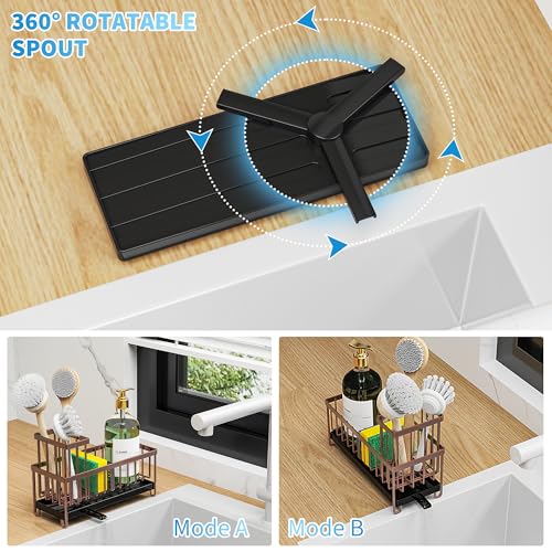Black Stainless Steel Kitchen Sink Caddy Organizer K772228