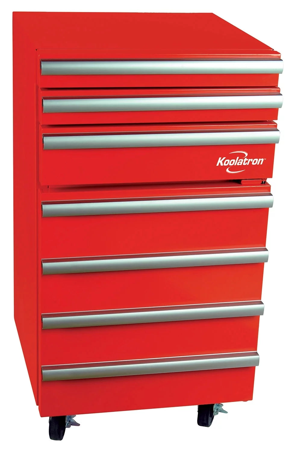 Red Compact Fridge with Built-in Tool Storage K91997