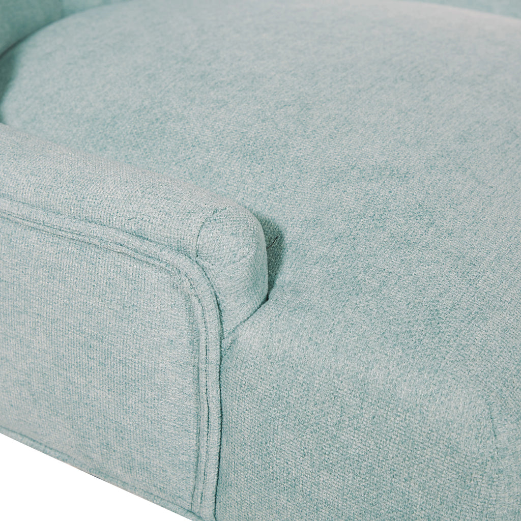 Mint Blue Fabric Office Chair with Chrome Base A609