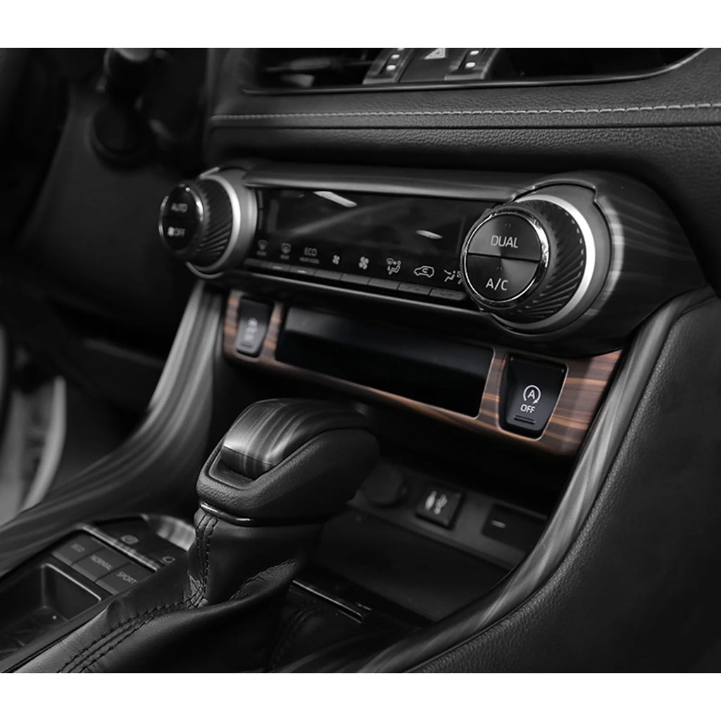 Center Console AC Climate Control Switch Panel Frame Cover Trim Wood Grain C5046
