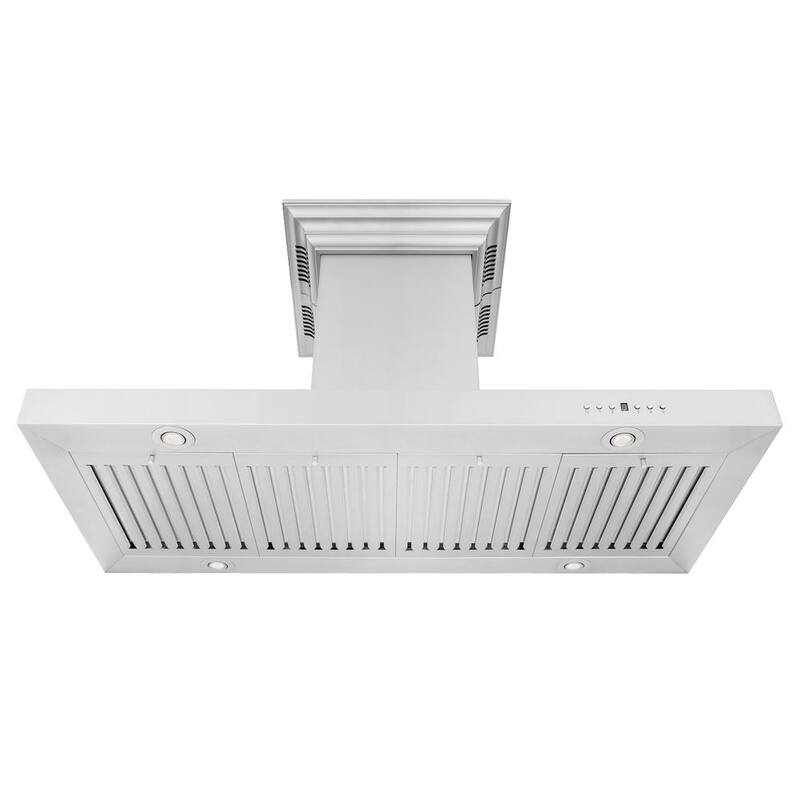 42 in. 400 CFM Ducted Island Mount Range Hood in Stainless Steel K263509
