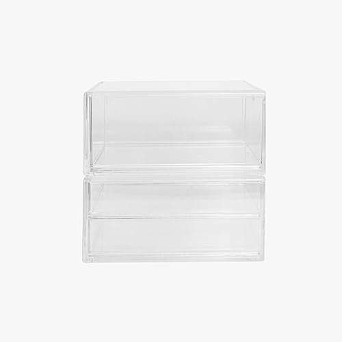 2 Pack Stackable Plastic Desk Organizers J2373
