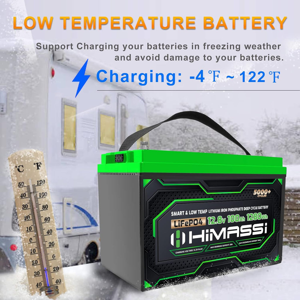 12V 100Ah LiFePO4 Battery with 100A BMS M630