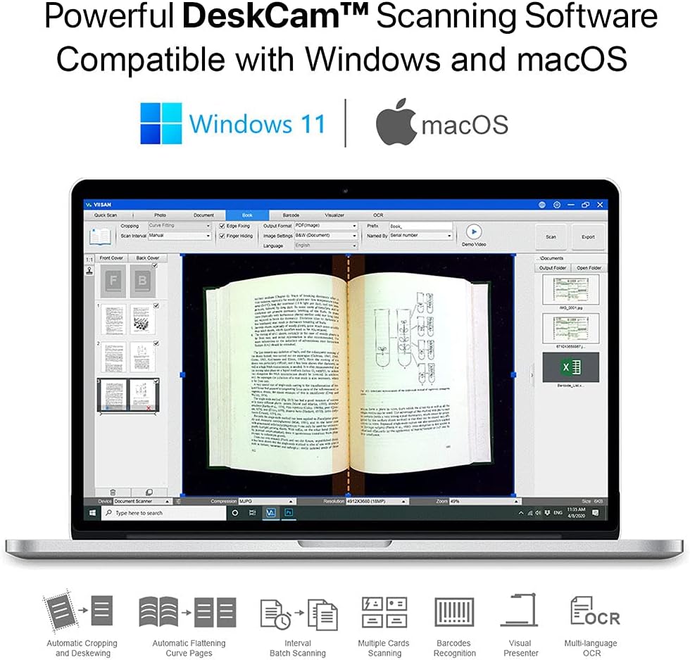 A3 Size 23MP Document Camera & Book Scanner E6789