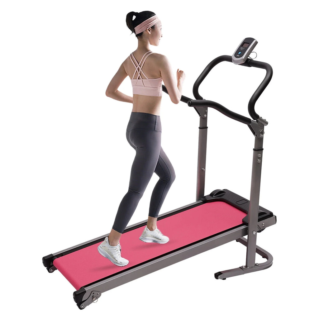 22'' Folding Treadmill with Incline LED Display Pink H1658