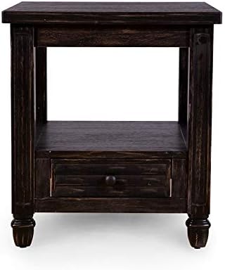 Wood 1-Drawer End Table J678