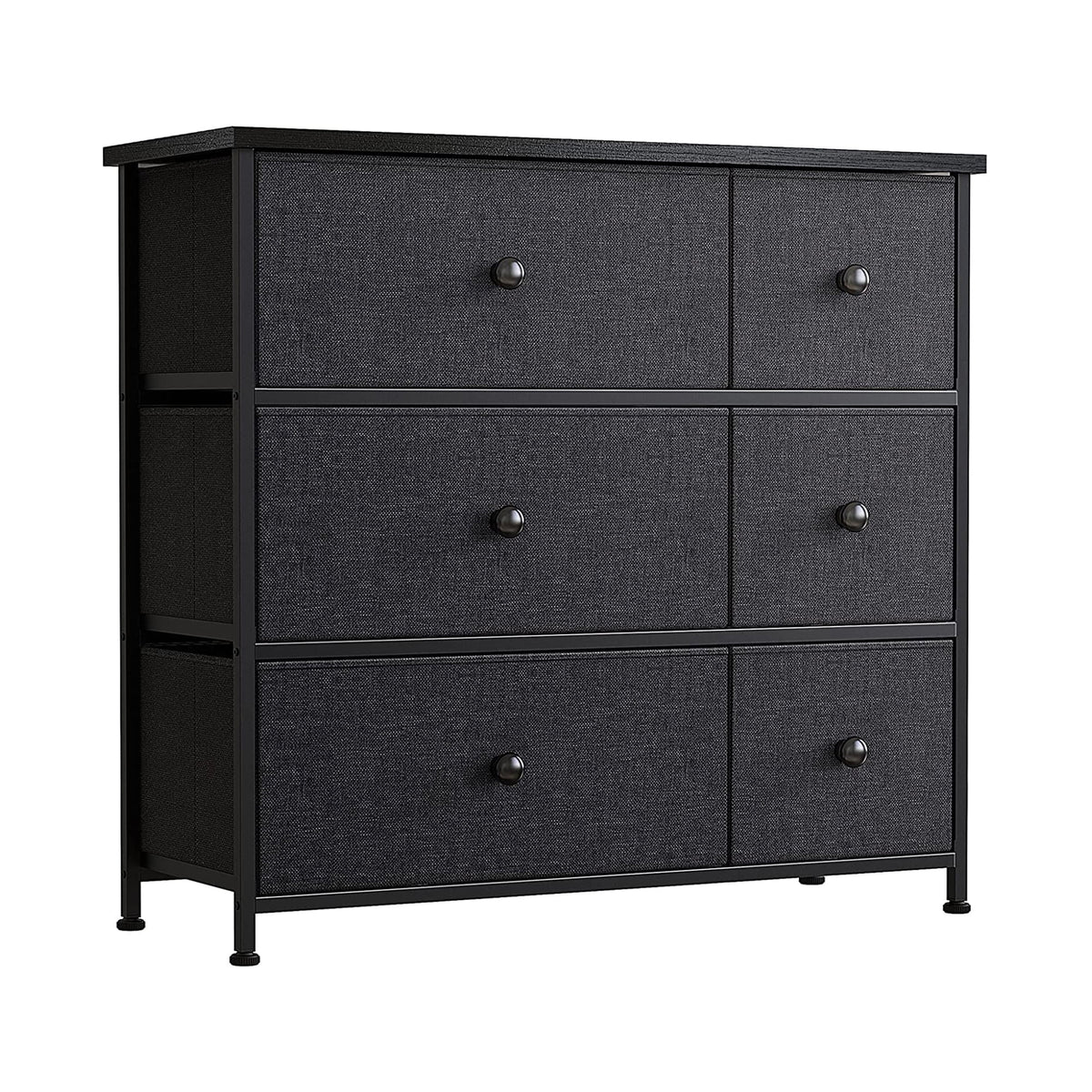 6 Drawer Steel Frame Storage Organizer Dresser P86583