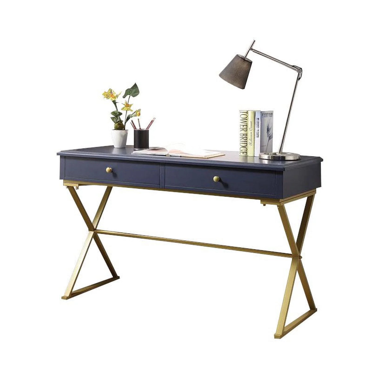 Blue and Gold Writing Desk R284333