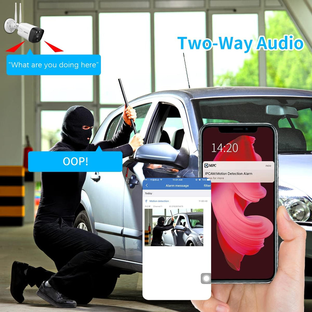 3K 5.0MP Wireless Security Camera System with 2TB Hard Drive M425938