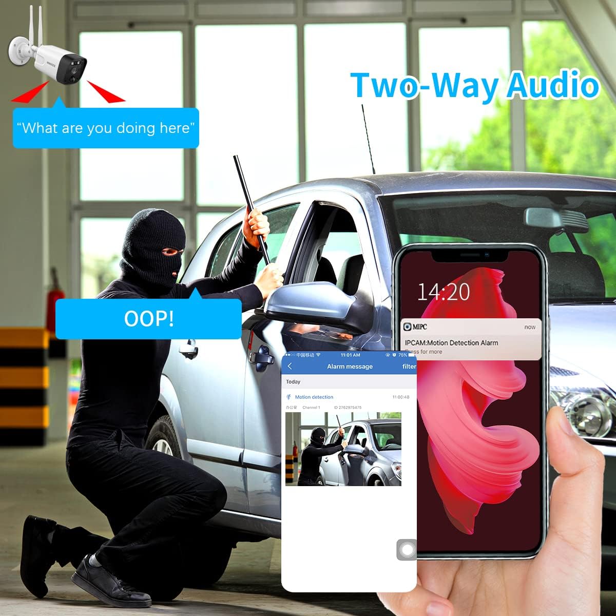 3K 5.0MP Wireless Security Camera System with 2TB Hard Drive M425938