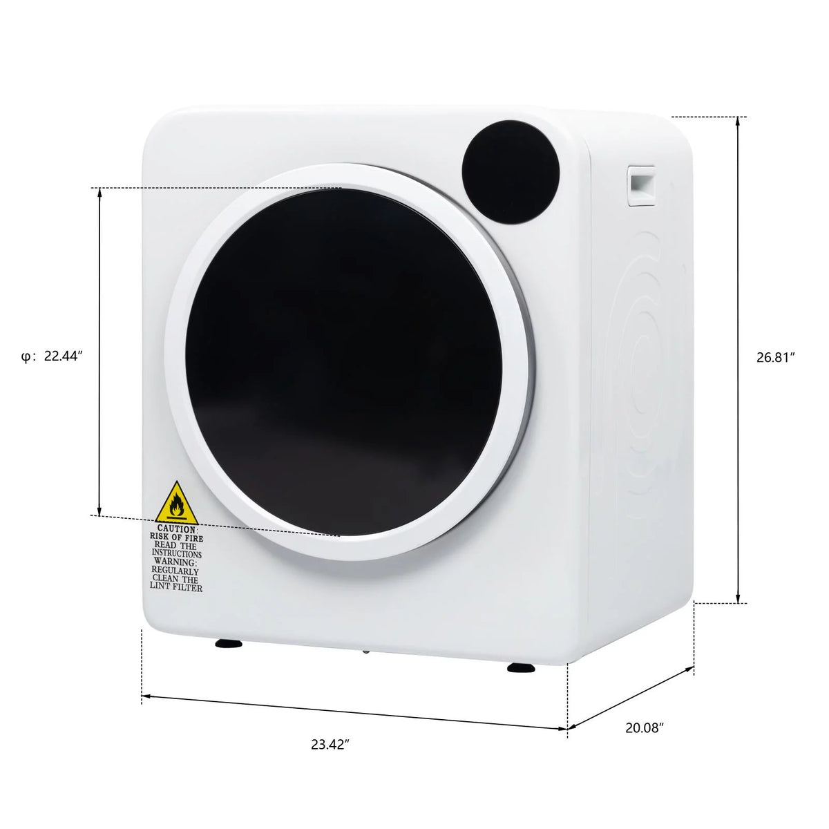 13.2lb Portable Compact Electric Dryer with Smart Controls K8255