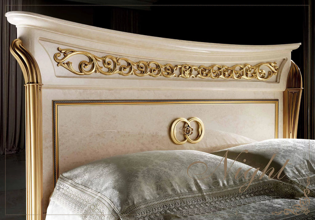 Ivory Carved Gold Queen Bedroom Set C687140