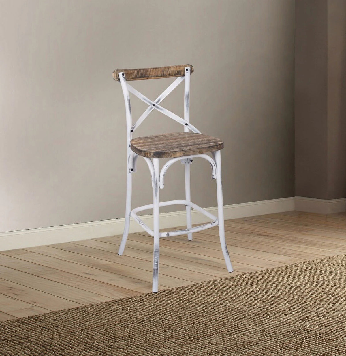Antique White Bar Chair O20119