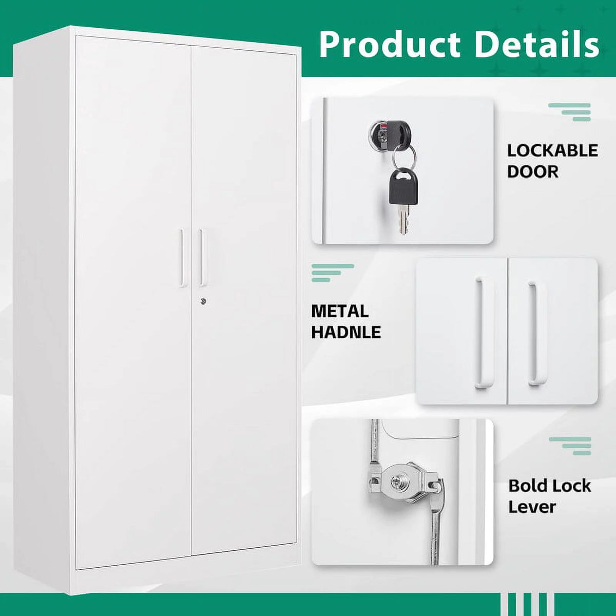 Metal Storage Cabinet with Locking Doors W5183