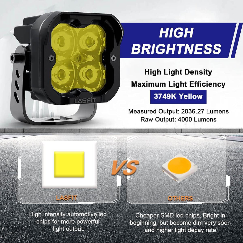 Amber 2PCS 36W Spot LED Pods J41534